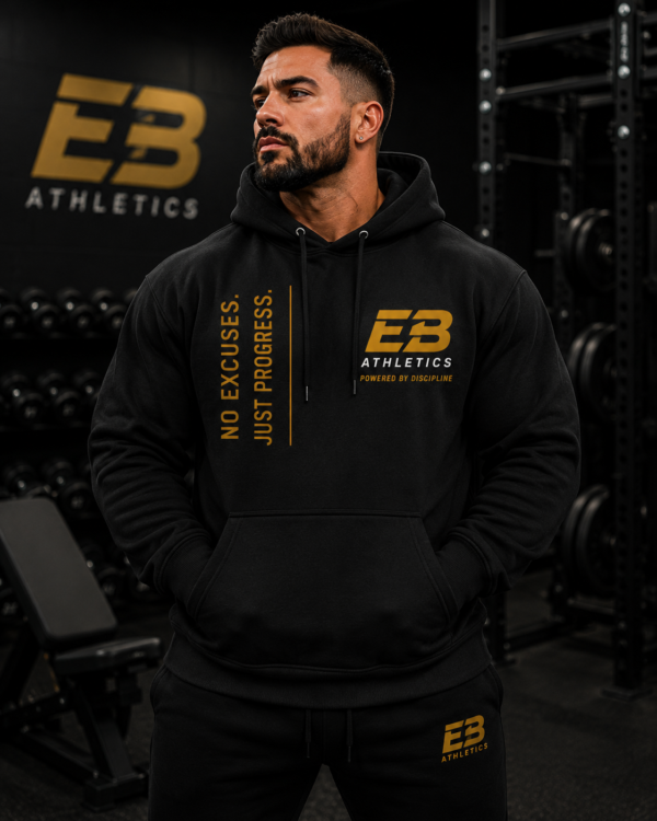 ChatGPT Image Aug 18, 2026, 01_20_59 PM EB Athletics No Excuses Powered by Discipline Hoodie