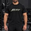 BEAST Claw Tee – Model Front Male model wearing the black BEAST Claw Tee, front view
